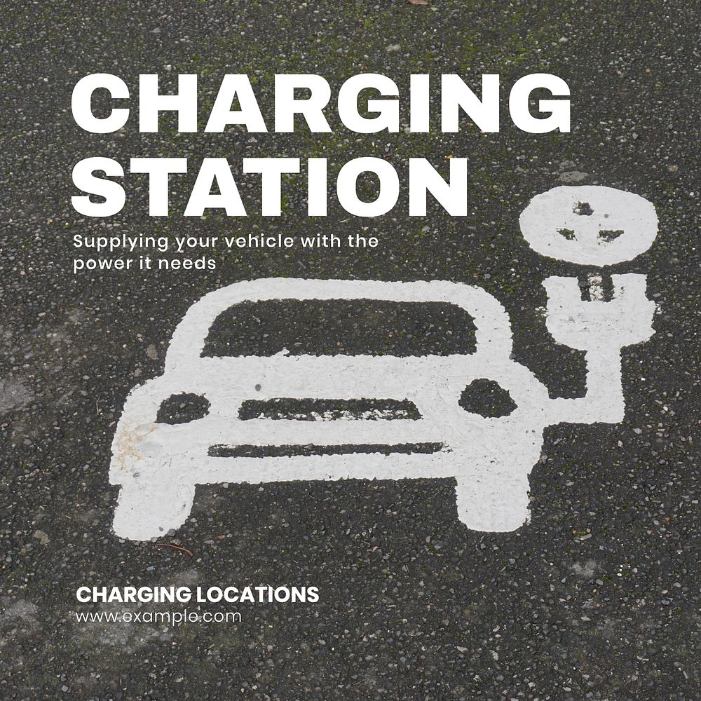 Charging station Instagram post template