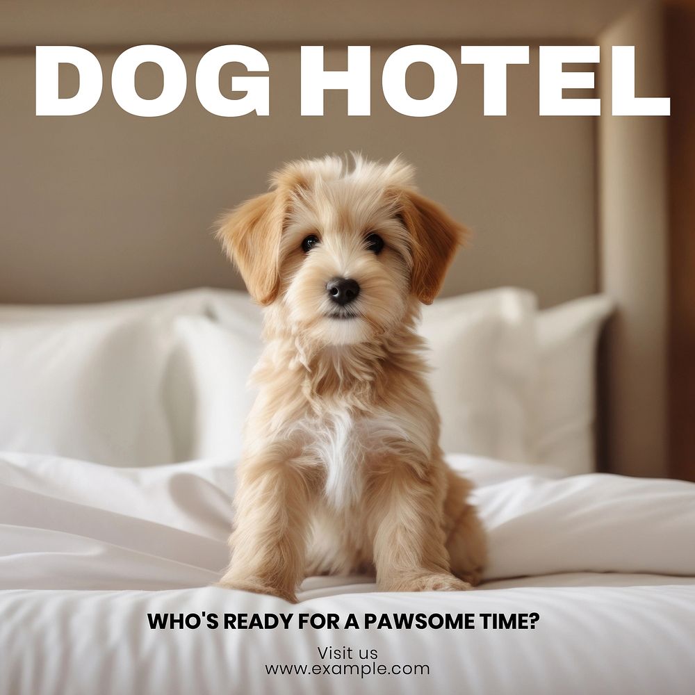 Dog hotel Facebook post template
