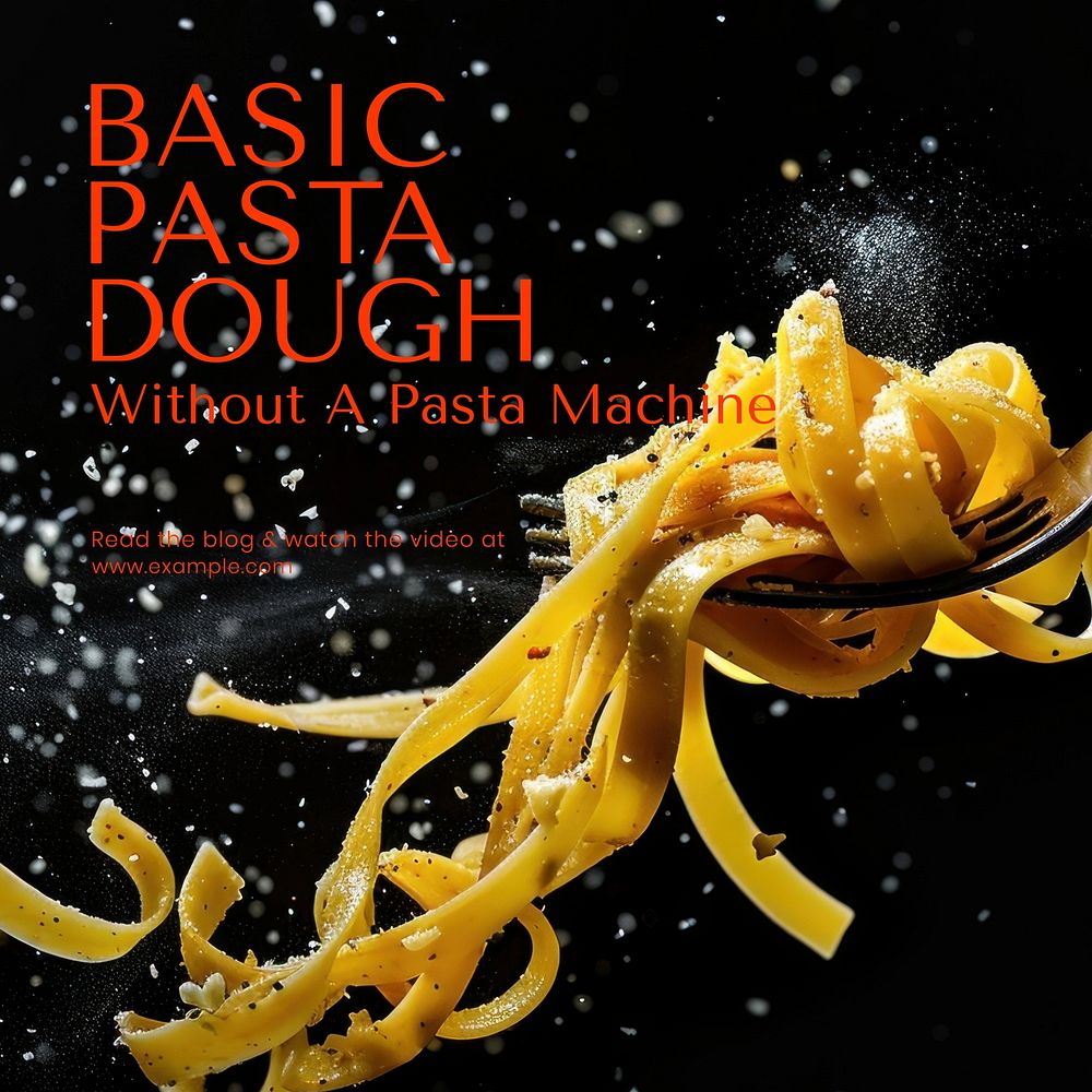 Pasta dough Instagram post template
