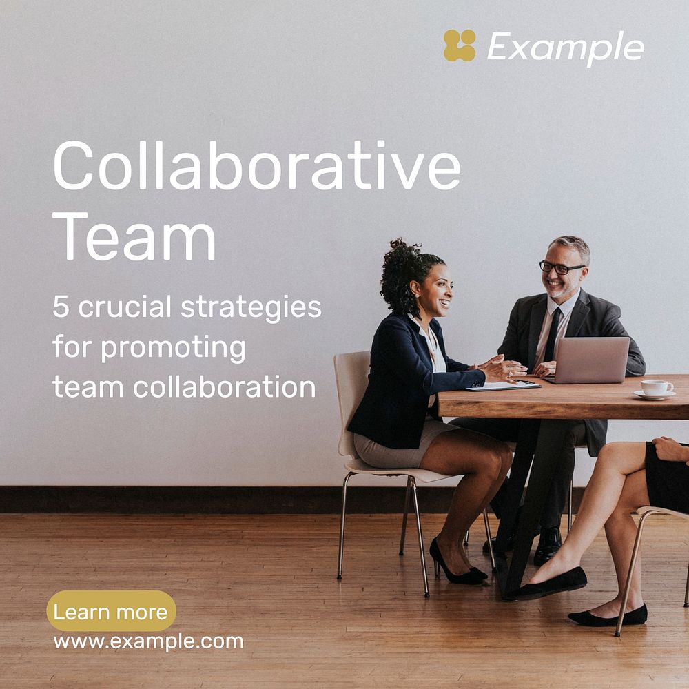 Team collaboration Instagram post template