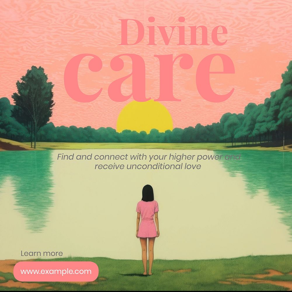 Divine care Facebook post template