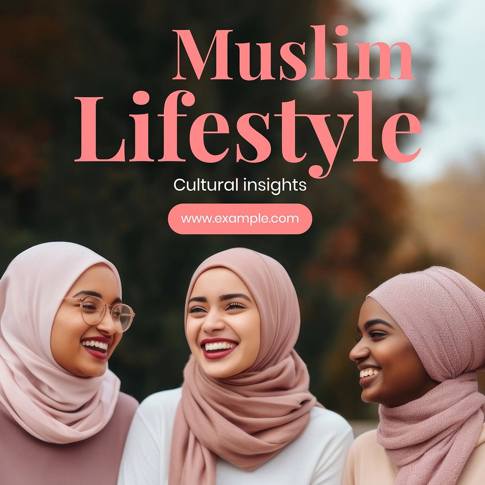 Muslim lifestyle Instagram post template