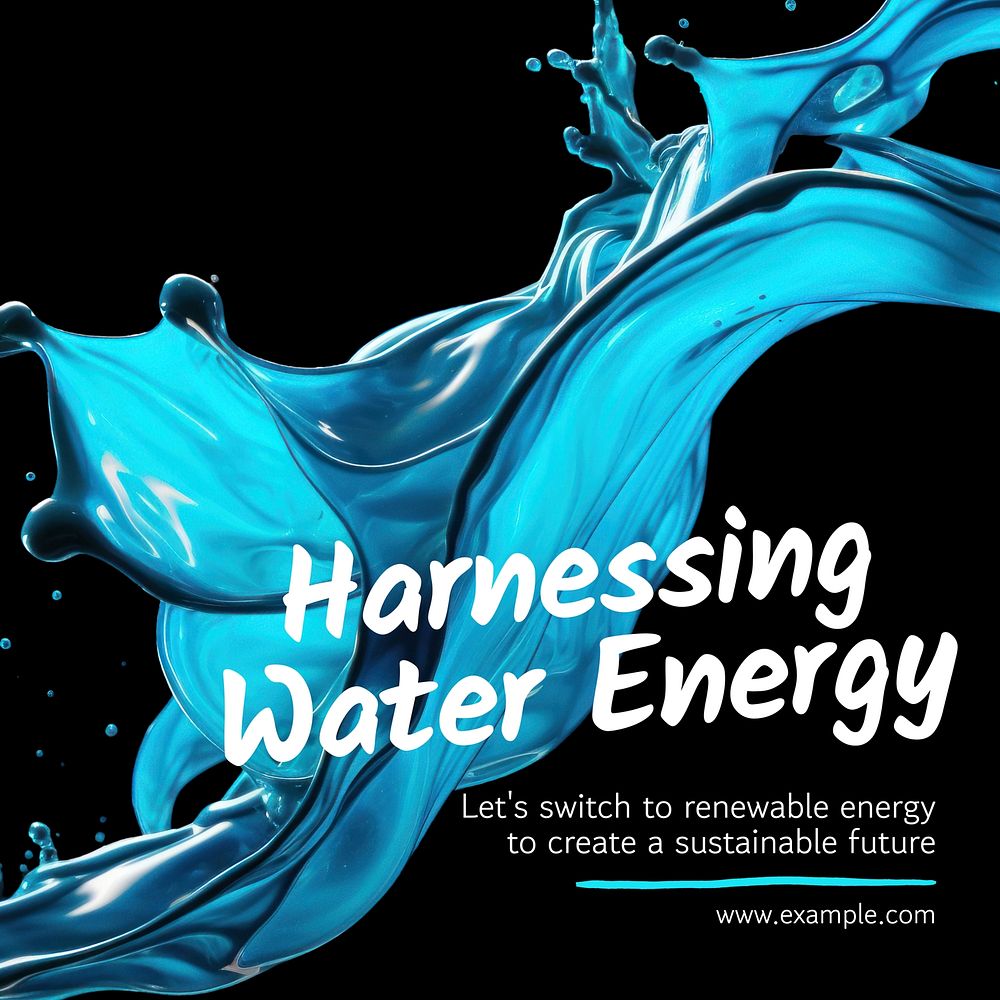 Water energy Facebook post template