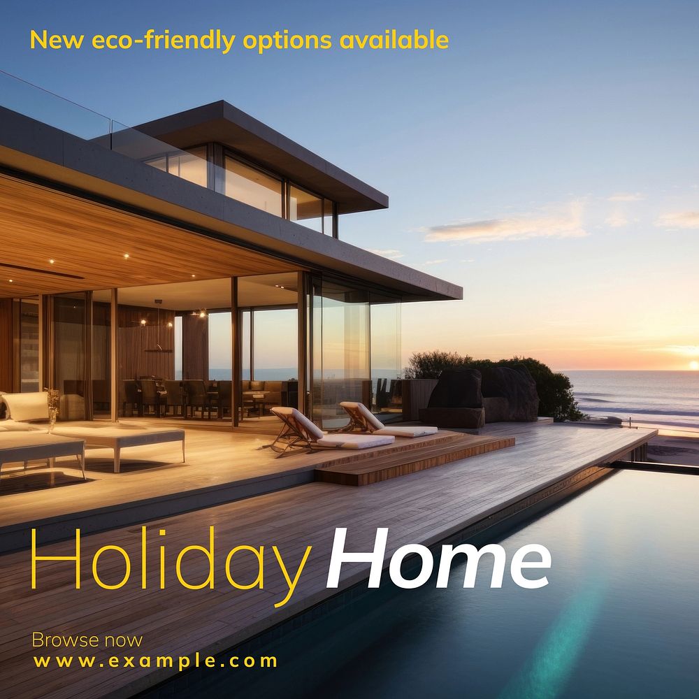 Holiday home Instagram post template