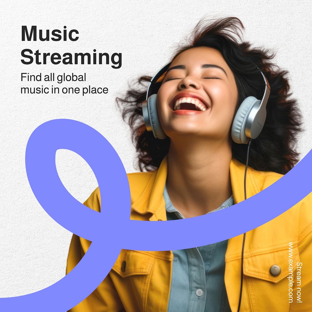Music streaming Instagram post template