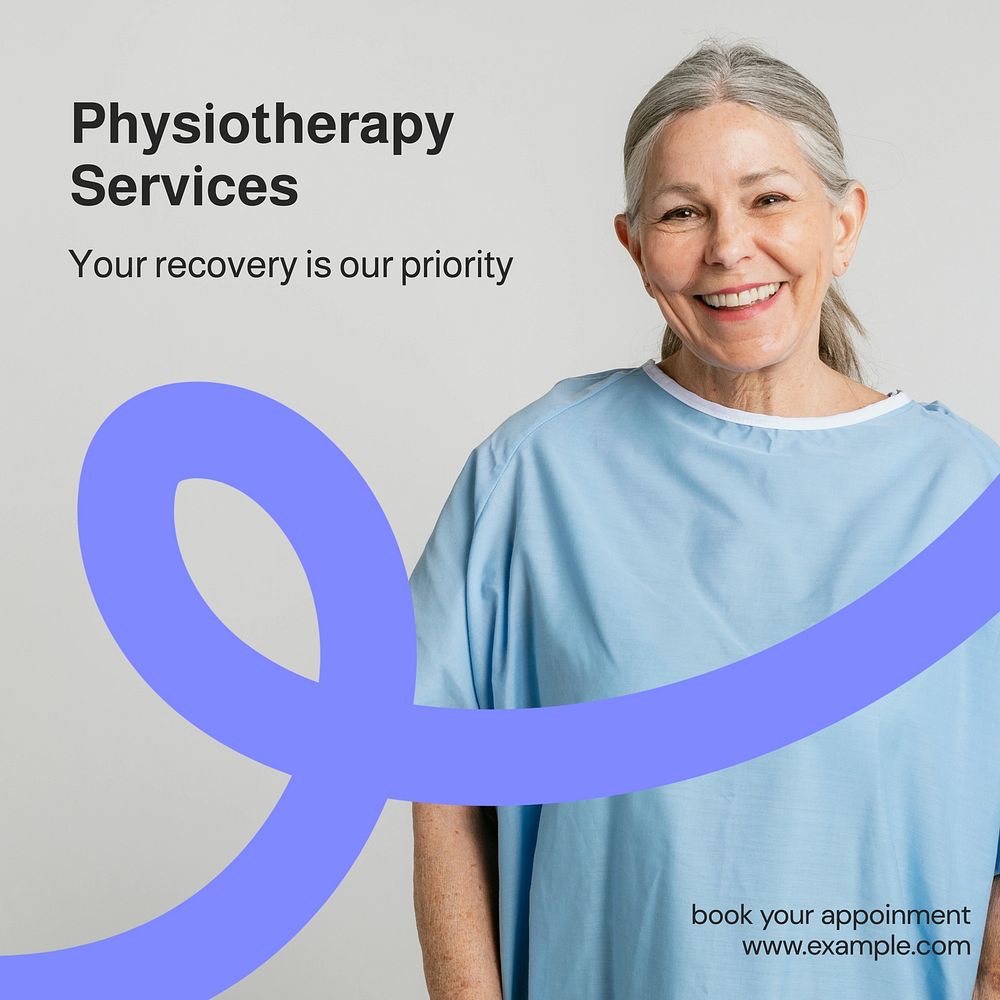 Physiotherapy services Facebook post template