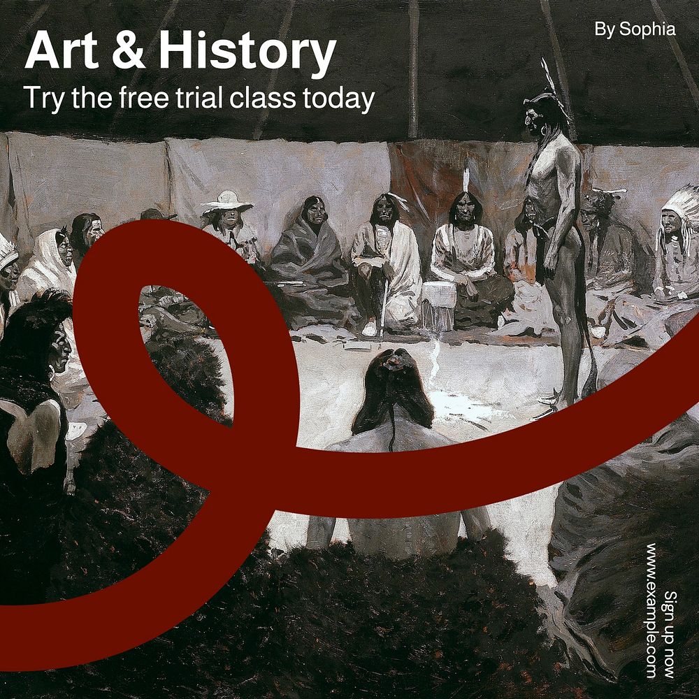 Art & History class Instagram post template