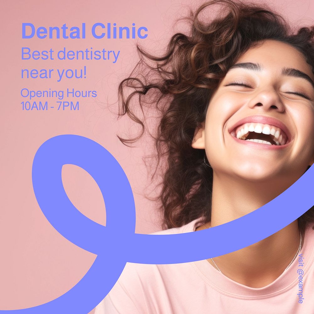 Dental clinic Instagram post template