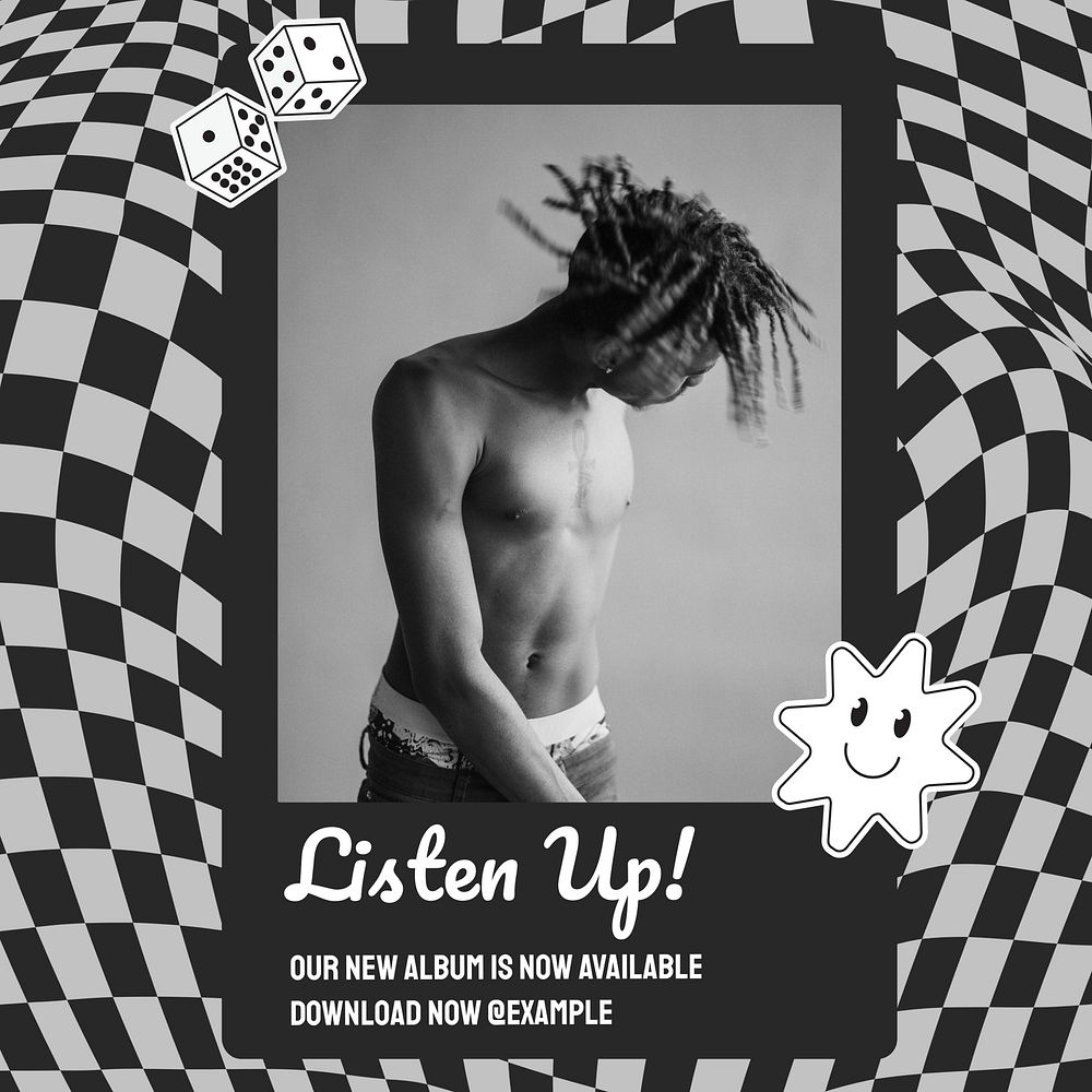 Listen up cover template