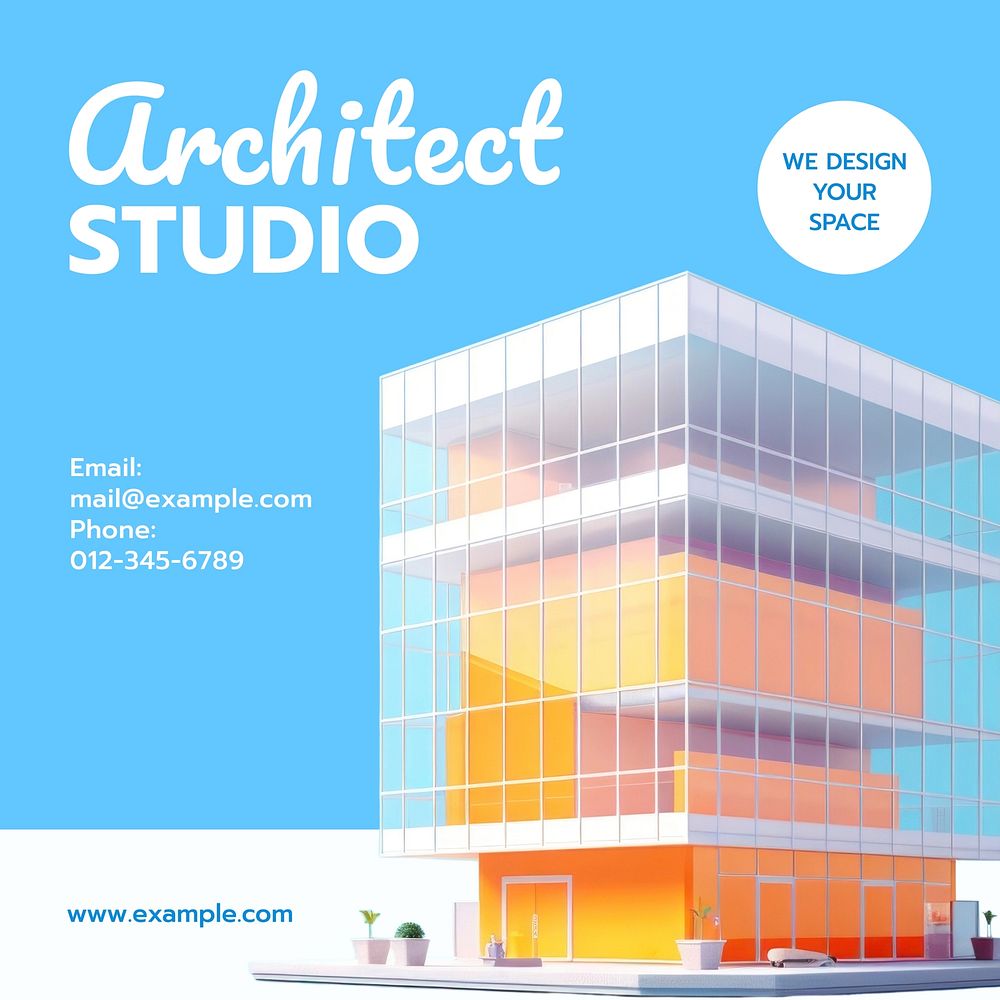 Architect studio Instagram post template