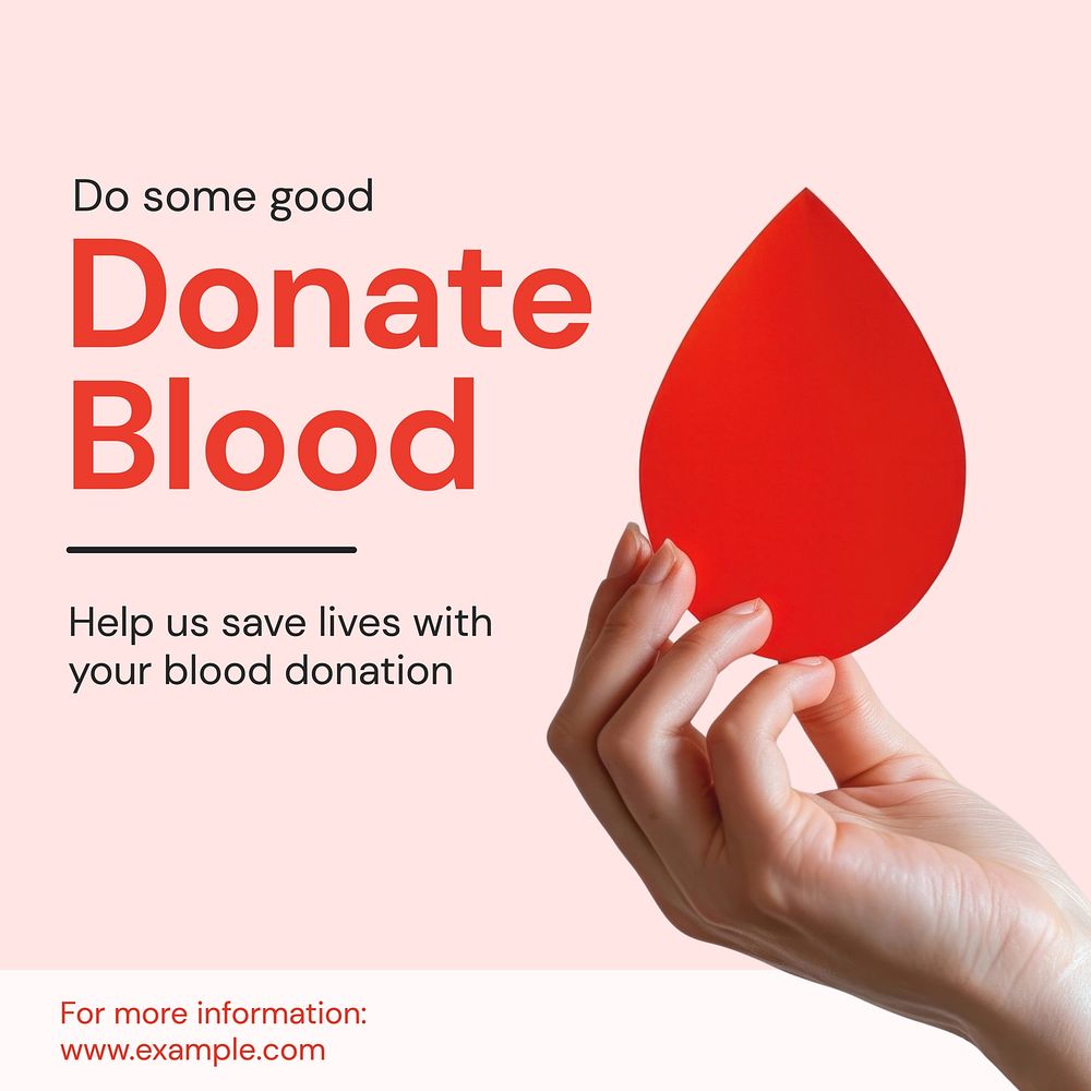 Donate blood Instagram post template