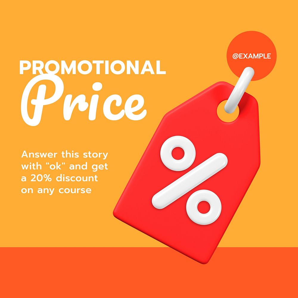 Promotional price Instagram post template