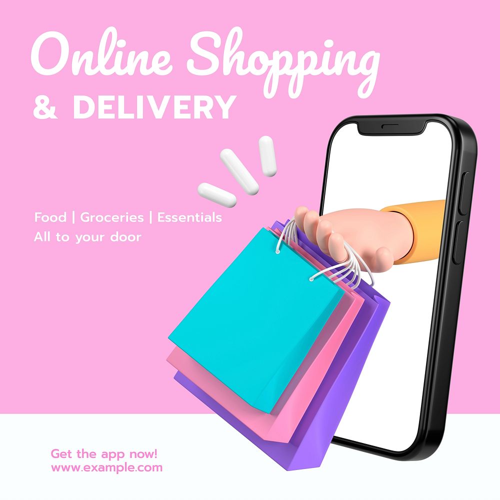 Online shopping Instagram post template