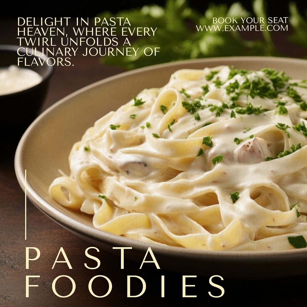 Pasta foodies Instagram post template