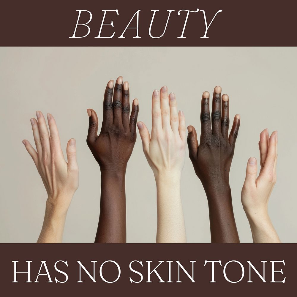 Beauty no skin tone Facebook post template