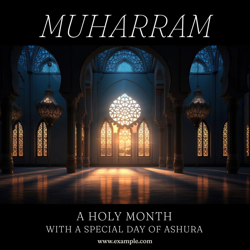Muharram holy month Instagram post template