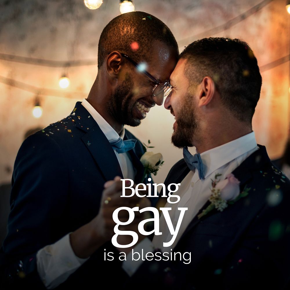 Gay blessing quote Instagram post template