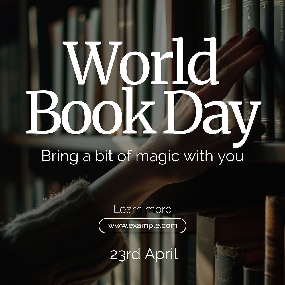 World book day Instagram post template