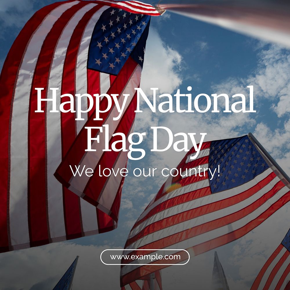National Flag Day Instagram post template
