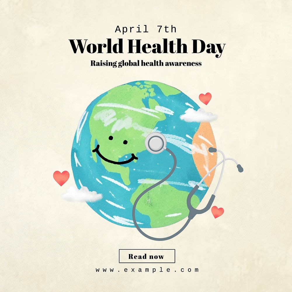 World Health Day  Instagram post template