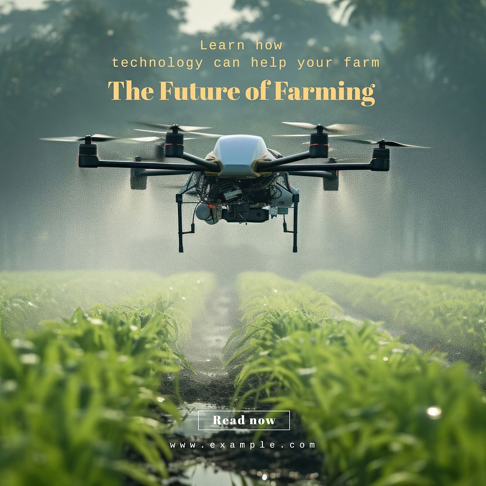 Farming technology Facebook post template