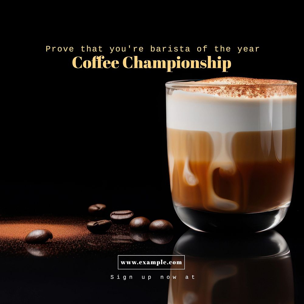 Coffee championship Instagram post template