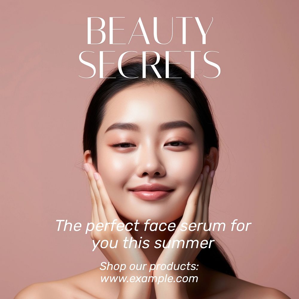 Beauty secrets Instagram post template