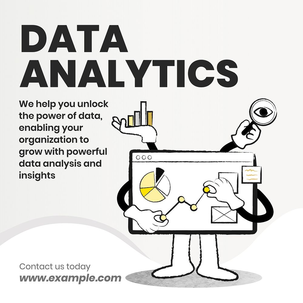 Data analytics Instagram post template