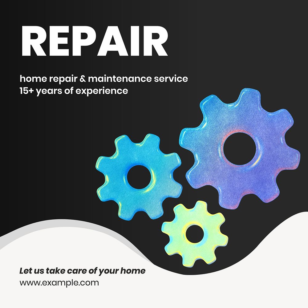 Home repair service Facebook post template