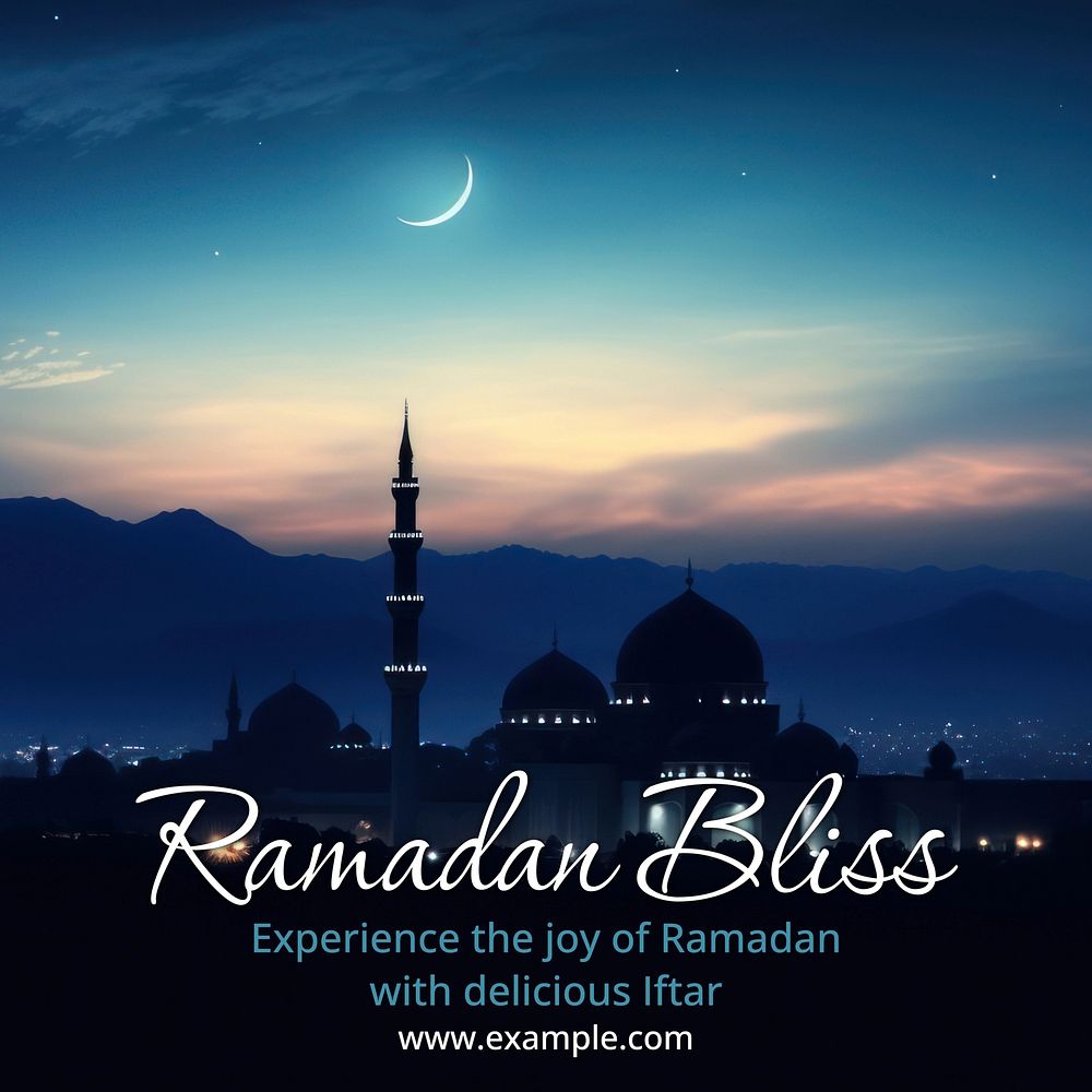 Ramadan bliss Instagram post template