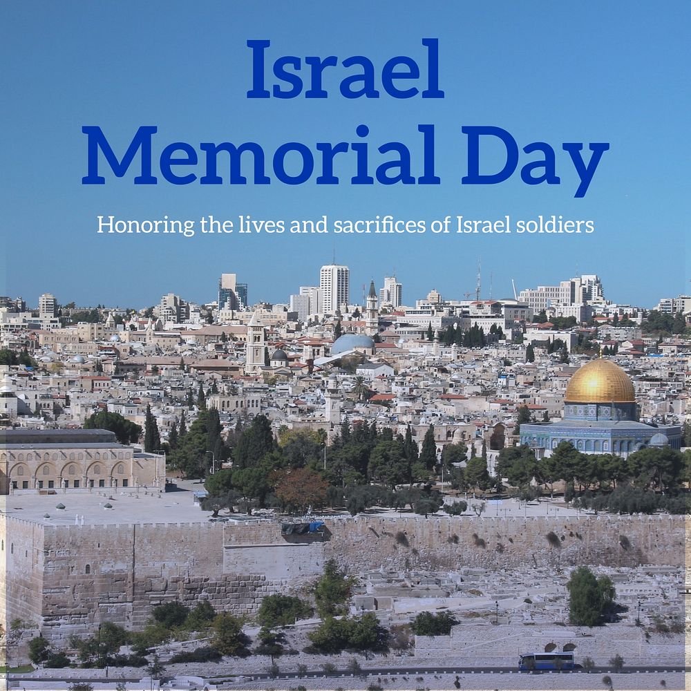 Israel Memorial Day Instagram post template