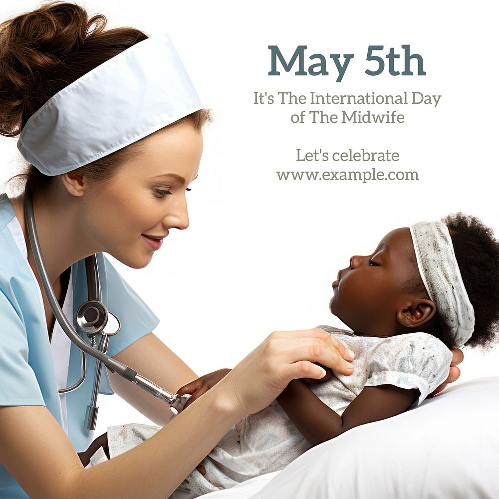 International midwife day Facebook post template