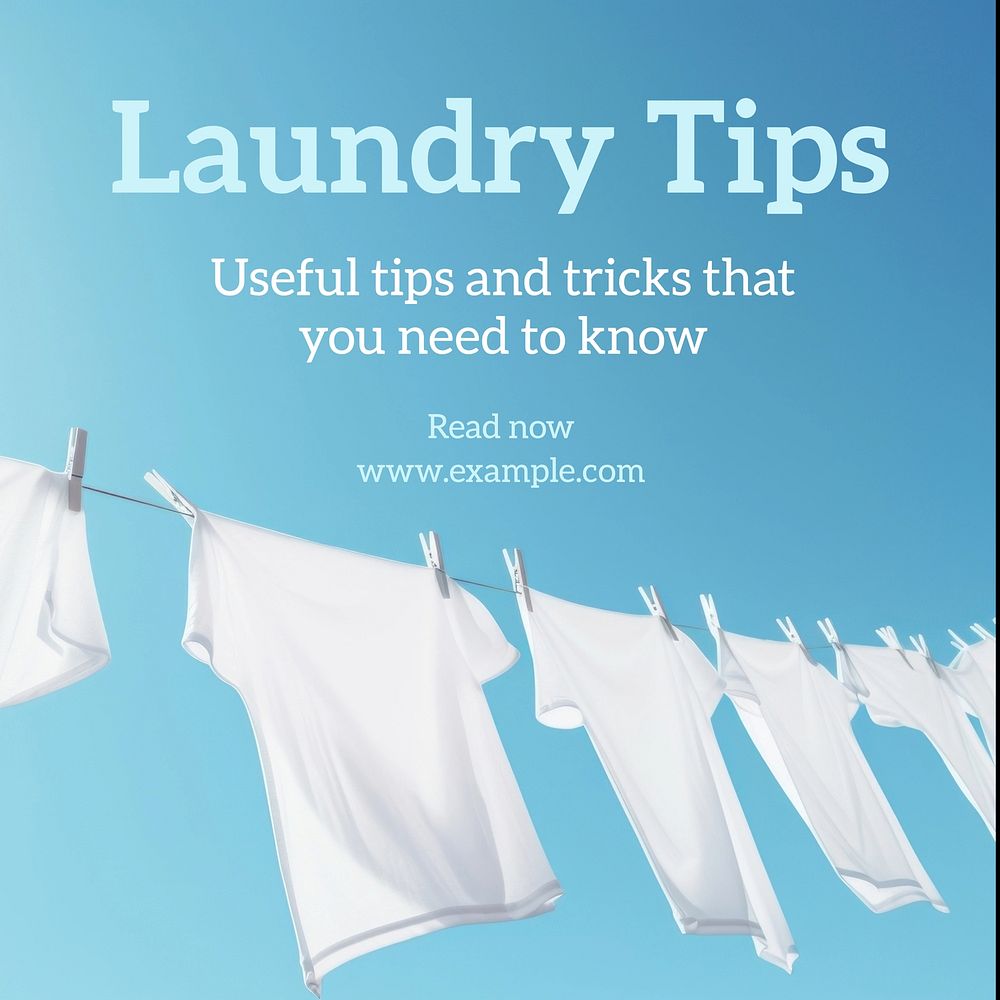 Laundry tips Instagram post template