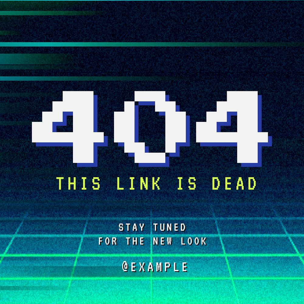 404 error Instagram post template  