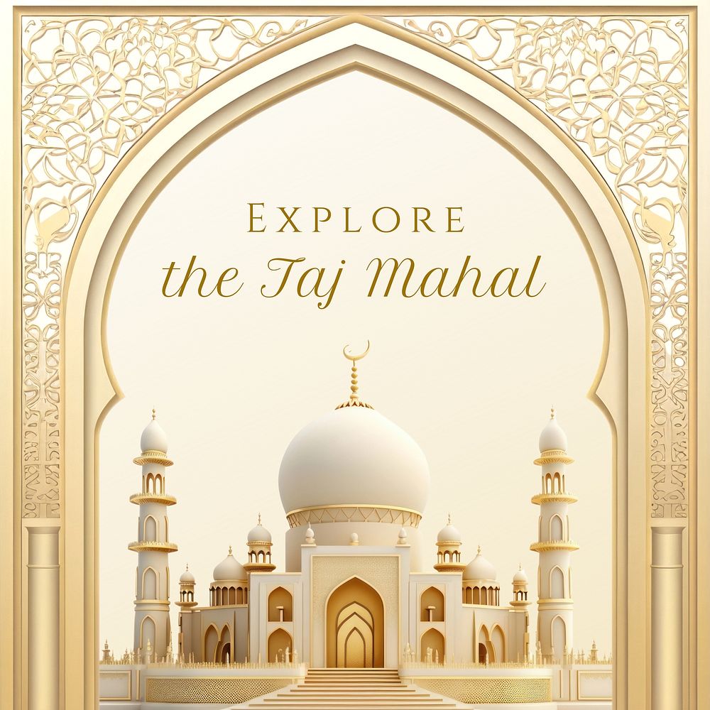 Taj Mahal Instagram post template