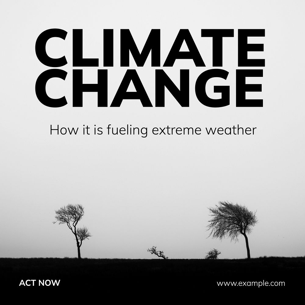 Climate change Instagram post template  