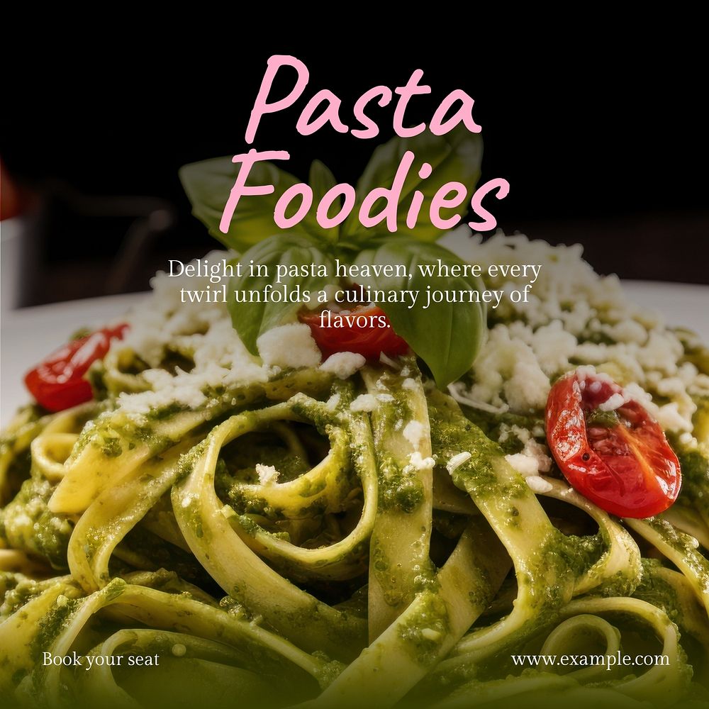 Pasta foodies Instagram post template
