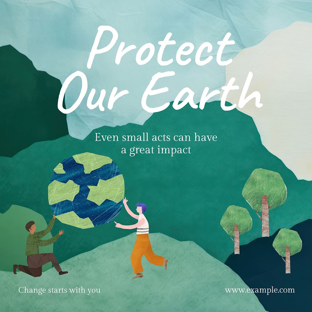 Protect our earth Instagram post template