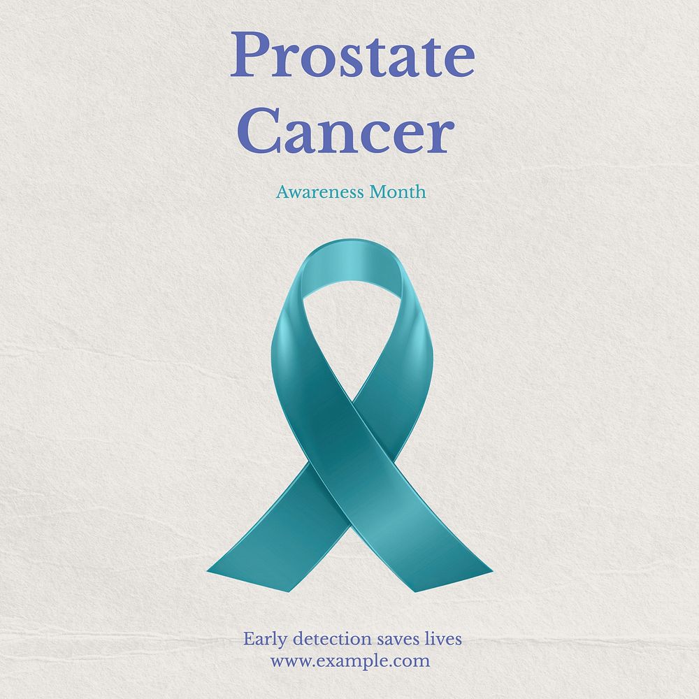 Prostate cancer awareness Instagram post template