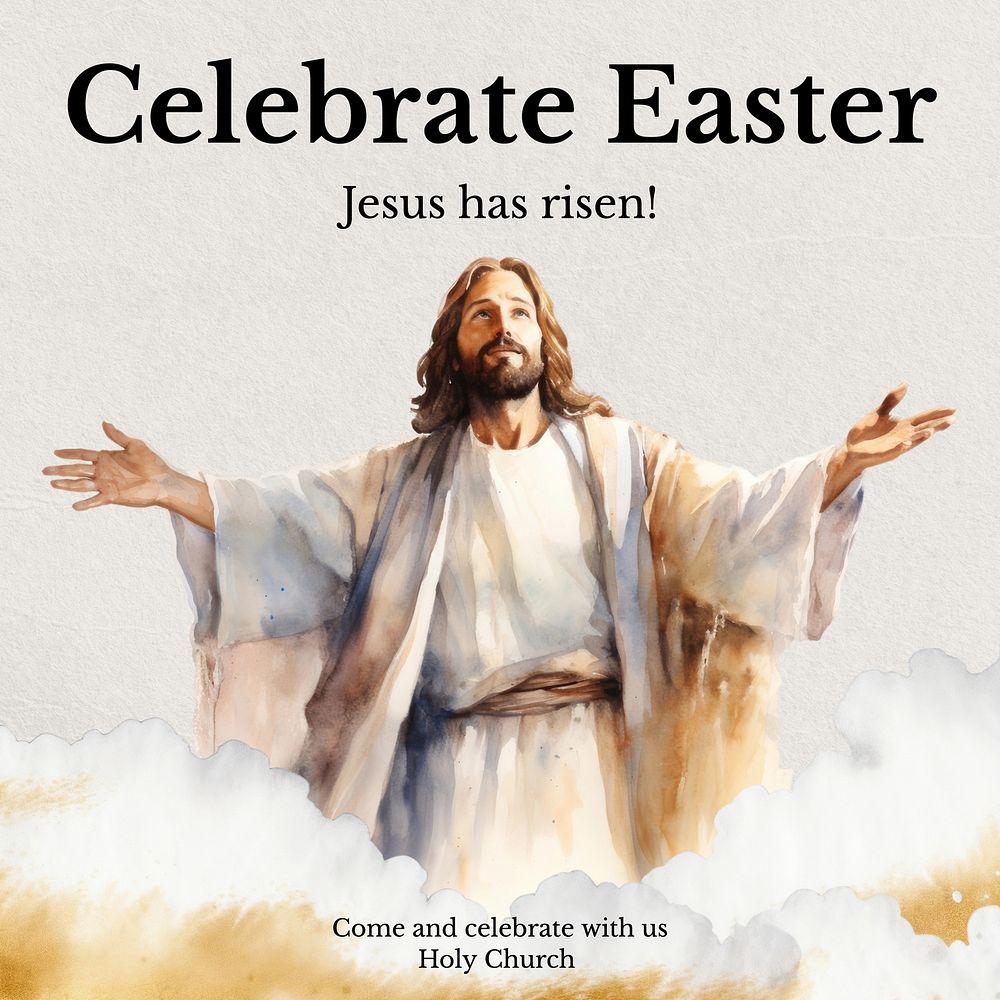 Easter celebration Instagram post template