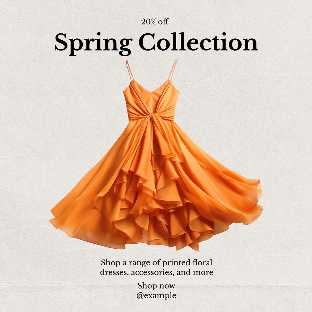 Spring collection Instagram post template