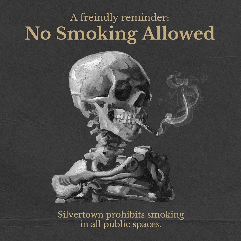 No smoking allowed Instagram post template