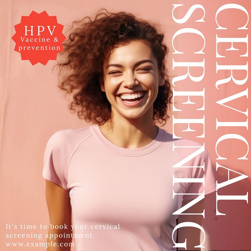 Cervical screening Instagram post template