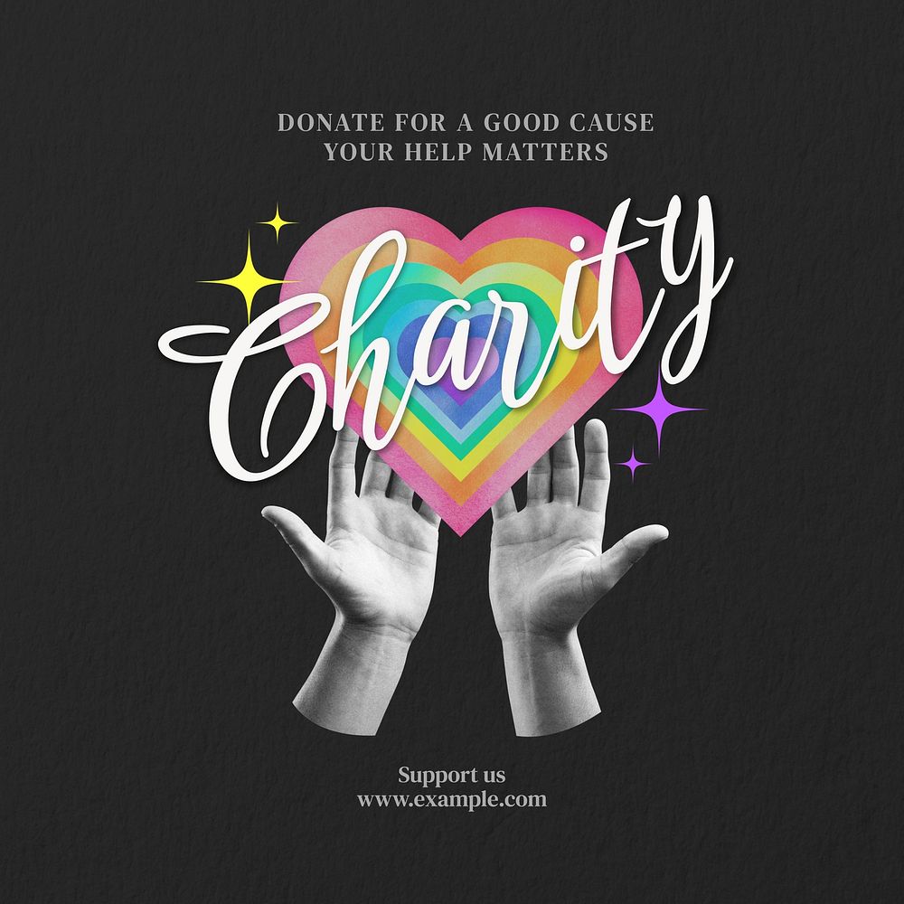 Charity Instagram post template