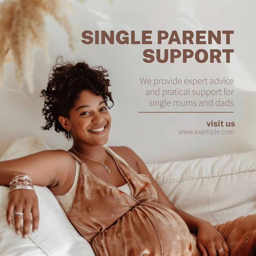 Charity for single parent families Instagram post template