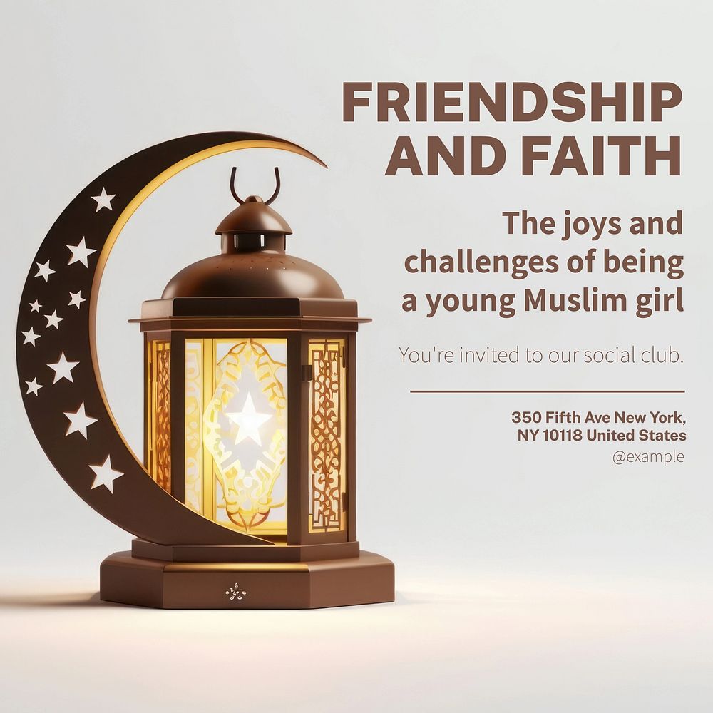 Friendship and faith Instagram post template