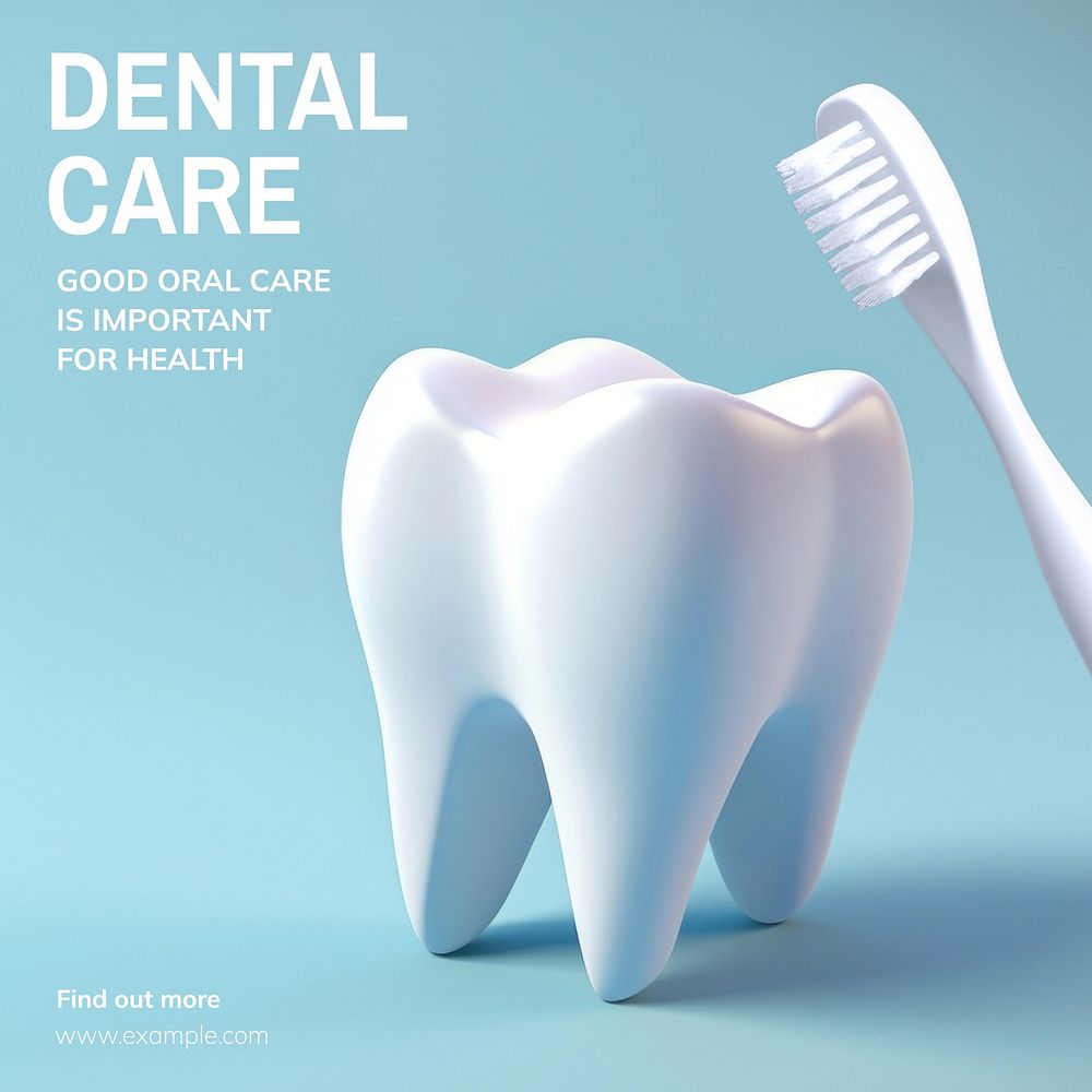 Dental care Instagram post template  