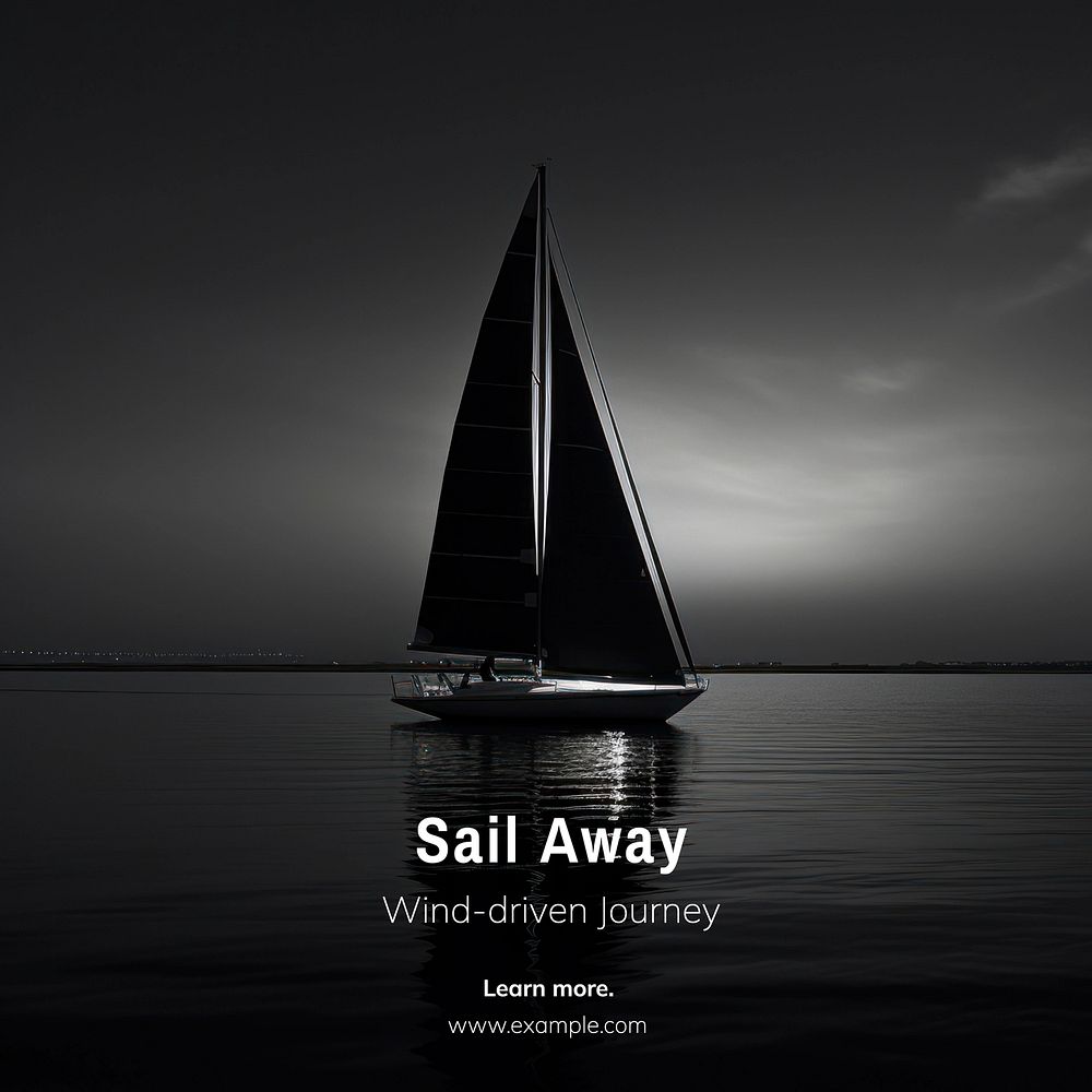 Sail away Instagram post template