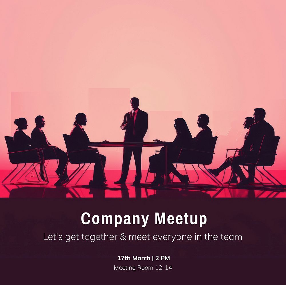Company meetup Instagram post template