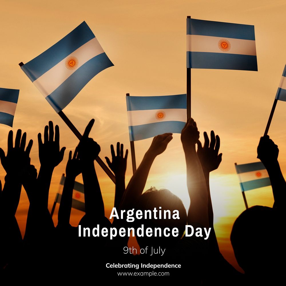 Argentina independence day Facebook post template
